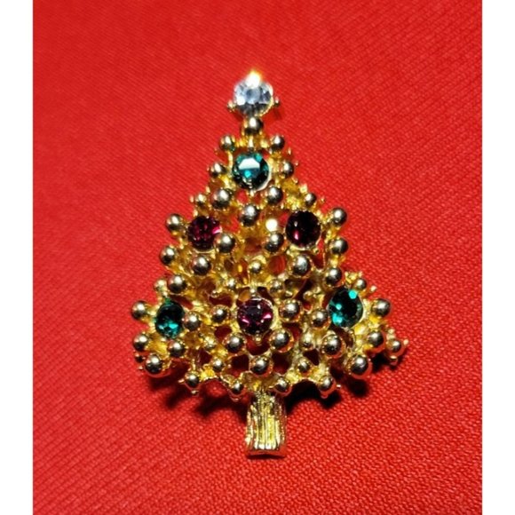 Christmas Tree Pin/ Brooch - Picture 2 of 5